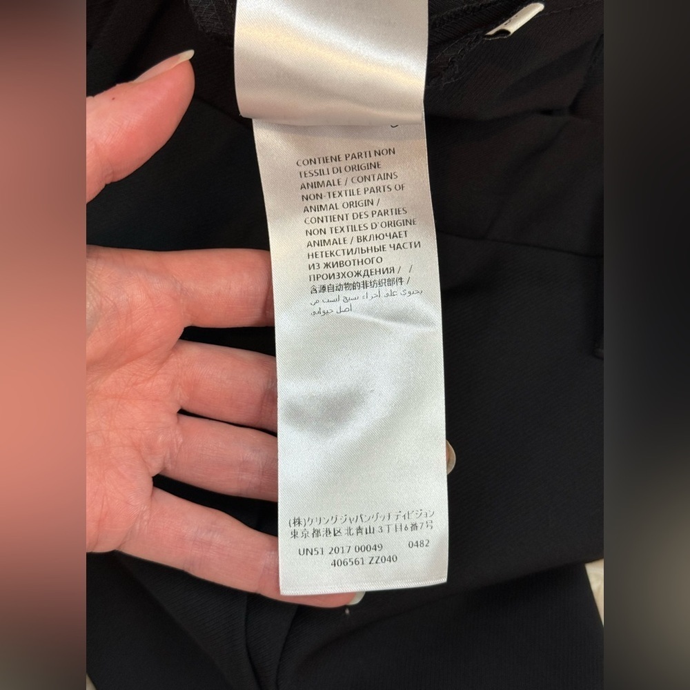 Gucci Uniform Black wool Pants Trousers raw hem size 40 pocket zip straight leg - Picture 11 of 14